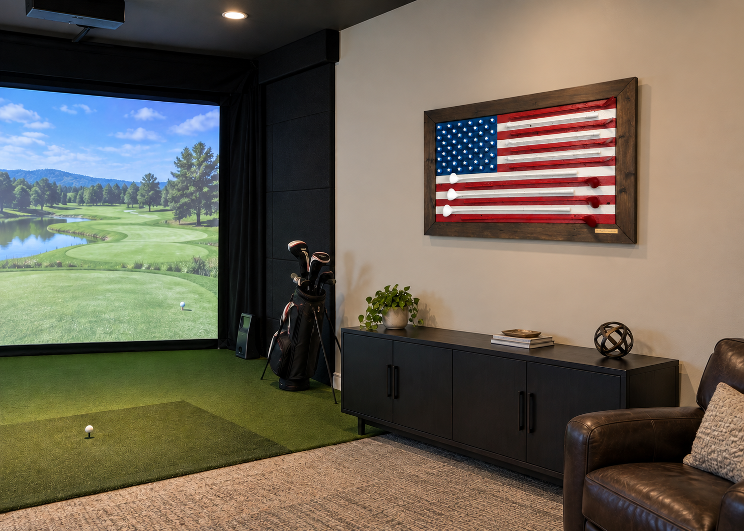 Golf Simulator Room display setting